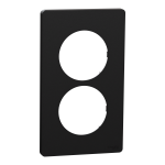 SCHNEIDER ELECTRIC New odace  architecte - plaque 2 postes entraxe spcifique 57mm - noir onyx S940814