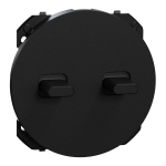 SCHNEIDER ELECTRIC New odace  - enjoliveur - pour double va-et-vient ou poussoir  levier - noir onyx S949211