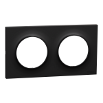 SCHNEIDER ELECTRIC New odace  origine - plaque de finition 2 postes - couleur noir S949704