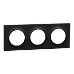 SCHNEIDER ELECTRIC New odace  origine - plaque de finition 3 postes - couleur noir S949706