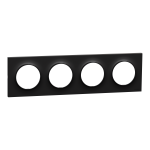 SCHNEIDER ELECTRIC New odace  origine - plaque de finition 4 postes - couleur noir S949708