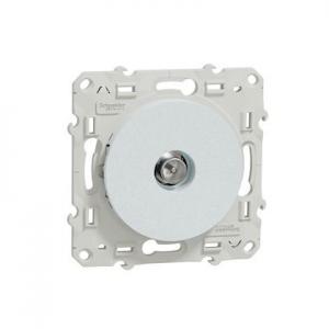 SCHNEIDER ELECTRIC Odace - blindage tv simple - encastr - blanc recycl brillant - tv : mle iec 9.52 mm - fixation par vis - livr avec cache de protection peinture - ik04 - ip21 d - sans halogne S510445