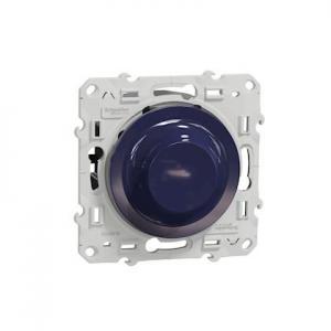 SCHNEIDER ELECTRIC Odace - variateur de lumire universel cablage - bleu cobalt - possible en 2 ou 3 fils - 3w-100w(led) 10-200w(halogen) - lampes led / halogen / compatible lv transformeur - ip20 S550519