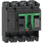 SCHNEIDER ELECTRIC Le bloc de coupure nsx100h est un appareil  composer de la gamme compact nsx sans dclencheur. avec un calibre 100a. en 4p pdc h. niveau de perfor. 70ka 380/415v. il dispose d\'une commande par maneton pour un montage sur platine. C10H4
