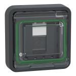 SCHNEIDER ELECTRIC S.A.S. Mureva styl - prise rj45 quipe d\'un connecteur s-one - catgorie 6a blind ftp / stp - livr avec adaptateur - composable - ip55 - ik07 - gris - compatible avec les boitiers et cadres mureva styl MUR35038