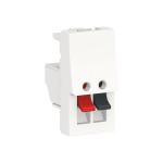 SCHNEIDER ELECTRIC Unica - prise haut-parleur 1 sortie rouge + noir - 1 mod - blanc - mca seul NU348718