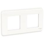 SCHNEIDER ELECTRIC Unica pro - plaque de finition - blanc antimicrobien - 2 postes NU400420