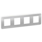 SCHNEIDER ELECTRIC Plaque de finition alu 4p NU400830