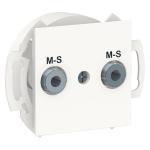 SCHNEIDER ELECTRIC Unica - prise double multiservices m-s - blanc - mca seul NU545718