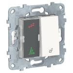 SCHNEIDER ELECTRIC Unica - sonnette + voyant indicateur chambre htel - blanc - mca + support NU577718