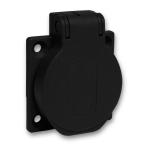 SCHNEIDER ELECTRIC Pratika - socle de prise nf 50x50mm - 2p+t 10-16 a - ip54 - connex. arr. - noir PKN51N