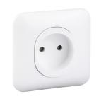 SCHNEIDER ELECTRIC Ovalis - prise de courant - 2p - 16a- avec clipse - avec griffes S265033