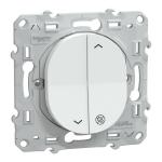 SCHNEIDER ELECTRIC Ovalis - interrupteur 2 boutons pour volet roulant - antibactrien - fixation par vis - 3x2 bornes auto - 6 ax - 250 v ca 50 hz - ik04 - ip21 d - couvercle de protection peinture - certifi nf S300208