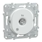 SCHNEIDER ELECTRIC Ovalis - prise tv simple - fixation  vis - antibactrien - couvercle protection chantier S300405