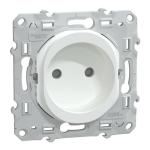 SCHNEIDER ELECTRIC Ovalis - prise de courant sans terre - 2p - 16a - avec clipse - blanc - installation dans le cas de rnovation sans terre - nf - couvercle protection peinture S320033