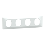 SCHNEIDER ELECTRIC Plaque 4 post horiz 71mm blanc S320708