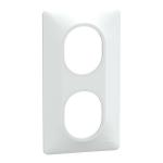 SCHNEIDER ELECTRIC Ovalis - plaque de finition - 2 postes vertical - entraxe 71mm - blanc S320724