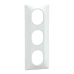 SCHNEIDER ELECTRIC Ovalis - plaque de finition - 3 postes vertical - entraxe 71mm - blanc S320726