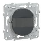 SCHNEIDER ELECTRIC Ovalis - poussoir  fermeture - avec porte-tiquette - anthracite  - fixation par vis - 3x2 bornes auto - 10 ax - 250 v ca 50 hz - ik04 - ip21 d - couvercle de protection peinture - certifi nf S340266