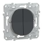 SCHNEIDER ELECTRIC Combi vv + poussoir anthracite S340285