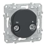 SCHNEIDER ELECTRIC Ovalis - prise tv-r - fixation  vis - anthracite - couvercle protection chantier S340451