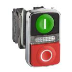 SCHNEIDER ELECTRIC Harmony xb4 - bouton poussoir double touche + voyant blanc - 1f+1o - 24v XB4BW73731B5