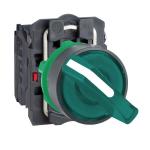 SCHNEIDER ELECTRIC Harmony xb5 - bouton  manette lumin - 22 - 2 pos fix - vert - 1o+1f - 24v XB5AK123B5
