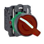 SCHNEIDER ELECTRIC Harmony xb5 - bouton  manette lumin - 22 - 2 pos fix - rouge - 1o+1f - 24v XB5AK124B5
