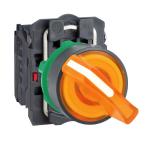 SCHNEIDER ELECTRIC Harmony xb5 - bouton  manette lum - 22 - 2 pos fix - orange - 1o+1f - 230v XB5AK125M5