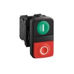 SCHNEIDER ELECTRIC Harmony bt-pous 22 double touche, ressort de rappel vert + rouge ip66, ip69 k XB5AL73415