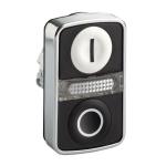 SCHNEIDER ELECTRIC Harmony tte bt-pous double touche - 22 - blanc + noir - e - s - ip66, ip69k ZB4BW7A1721