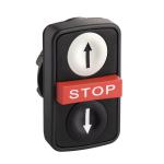 SCHNEIDER ELECTRIC Harmony tte de bt-pous 22 blanche+noire+rouge flche haut bas stop ip66 ZB5AA71124