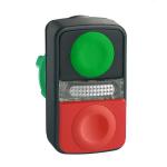 SCHNEIDER ELECTRIC Harmony xb5 - tte bouton double touche - 22 - marqu - vert/rouge ZB5AL7341
