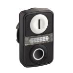 SCHNEIDER ELECTRIC Harmony tte bt-pous double touche - 22 - blanc + noir - e - s - ip66, ip69k ZB5AW7A1721
