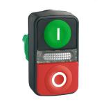 SCHNEIDER ELECTRIC Harmony tte bouton-poussoir double touche 22 vert + rouge e s ip66, ip69k ZB5AW7L3741