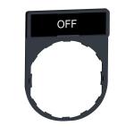 SCHNEIDER ELECTRIC Harmony porte tiquette 30 x 40 mm standard - 22 - avec tiquette off ZBY2312