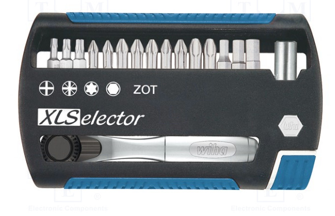 Photo XLSelector Standard. mélangé. avec cliquet d\'embout 1/4\". 17 pièces | Ref : 36951