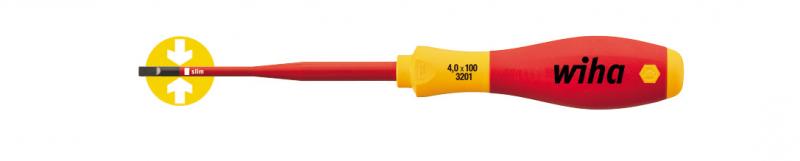 Photo Tournevis à fente SoftFinish® electric slimFix. 3.5mm x 100mm | Ref : 35446