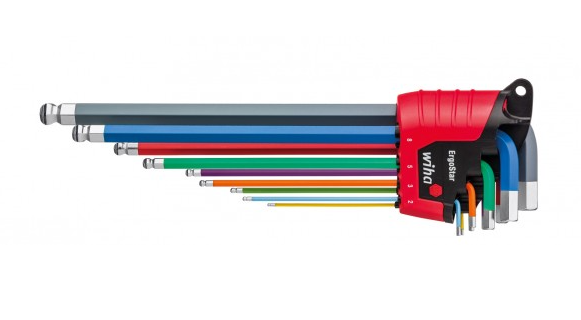 Photo Jeu de 9 cls mles  code couleur dans un tui Ergostar 1.5mm  10mm | Ref : 43850