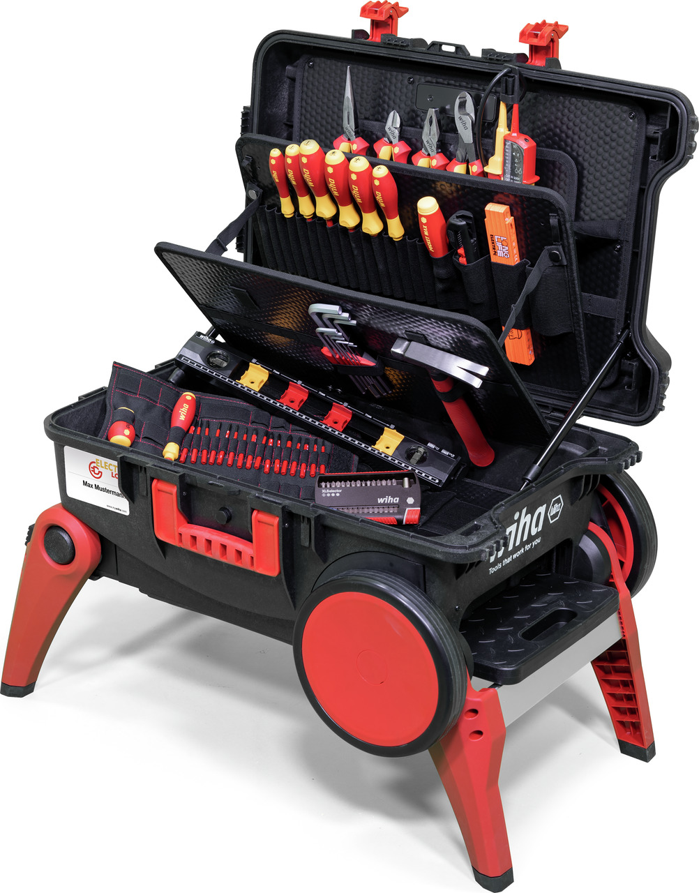 Photo Trolley d'outils XXL 4 80 pcs y compris un coffret | Ref : 45734