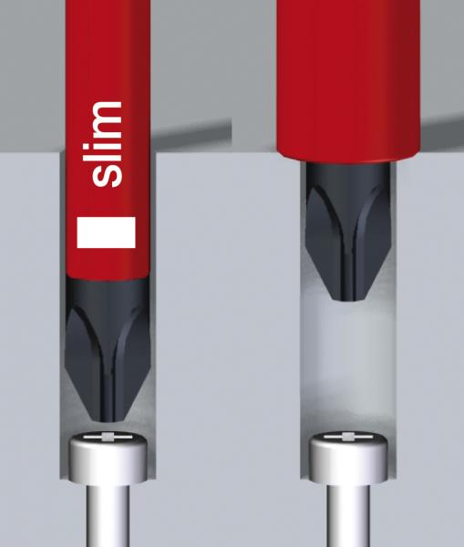 Vignette 2 produit Tournevis à fente SoftFinish® electric slimFix. 3.5mm x 100mm | Ref : 35446
