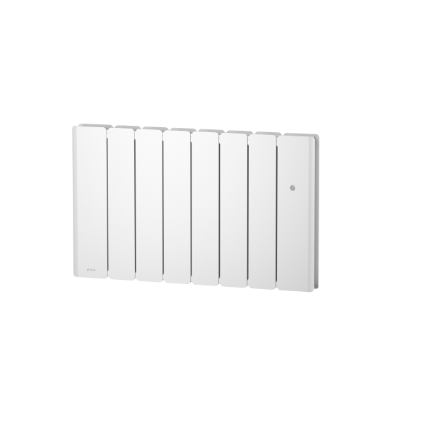 Photo Beladoo nativ -bas - 750W - blanc satiné -Radiateur connecté design à fonte active- bon compromis entre inertie et réactivité-Format compact pour un gain de place- Fonctions d\'économies avancées | Ref : M153312