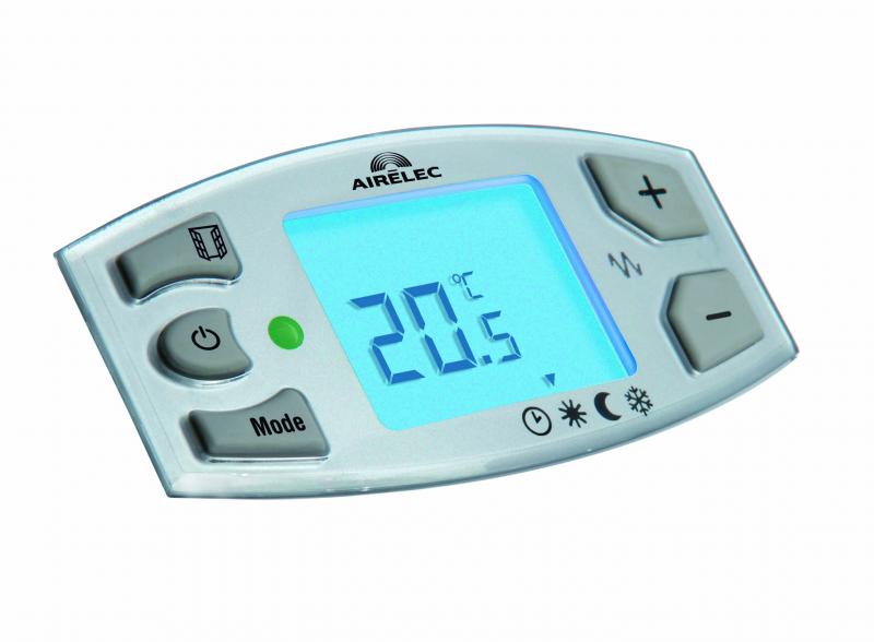 Vignette 2 produit Radiateur chaleur douce et inertie AIREDOU DIGITAL BLANC 1500W HOR. L 870 H | Ref : A690185