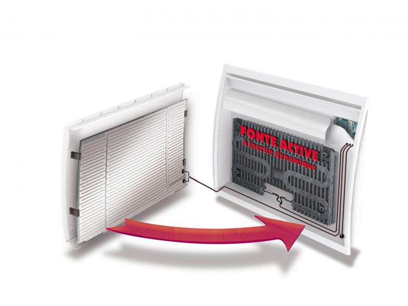 Vignette 3 produit Ref : A690185 | Radiateur chaleur douce et inertie AIREDOU DIGITAL BLANC 1500W HOR. L 870 H