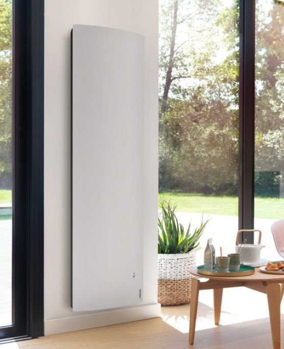 Photo Radiateur connect Divali pilotage intelligent vertical 1500W blanc carat | Ref : 507617