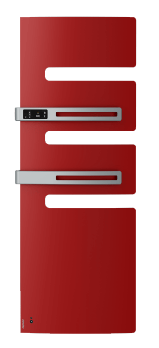 Photo Radiateur sèche-serviettes connecté Serenis Premium mât gauche 1750W Rouge | Ref : 850440