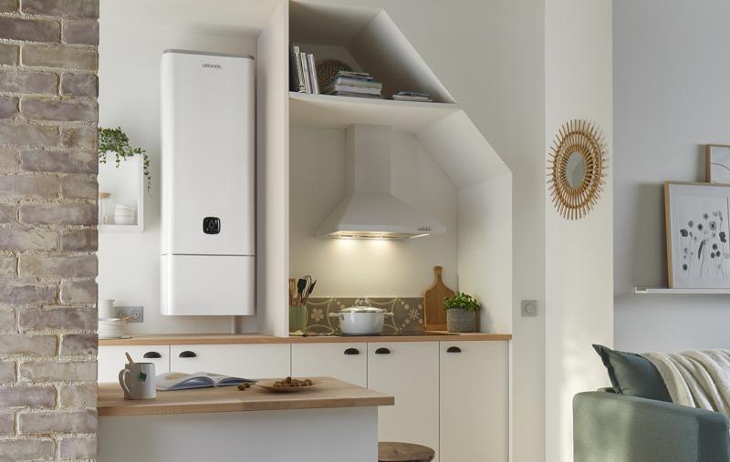 Vignette 2 produit Chauffe-eau lectrique Lino connect multiposition blanc 80L | Ref : 157209