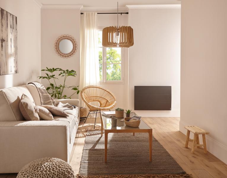 Vignette 2 produit Radiateur connect Oniris pilotage intelligent horizontal 1000W gris toil | Ref : 503909