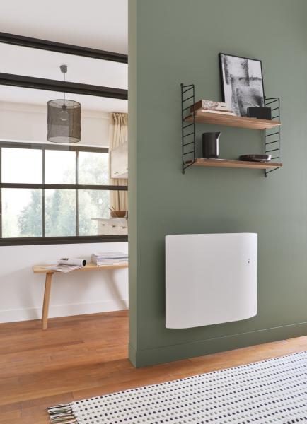 Vignette 2 produit Radiateur connecté Divali pilotage intelligent horizontal 1000W blanc carat | Ref : 507609