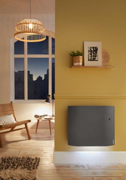 Vignette 2 produit Radiateur connect� Divali pilotage intelligent horizontal 1000W gris �toil� | Ref : 507624